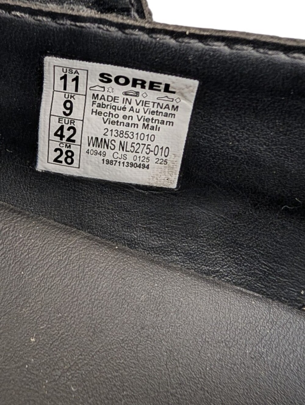 Sorel Revel Ave Black Leather Mary Jane Lug Sole Shoes Women's Size 11 EUC - Picture 12 of 13